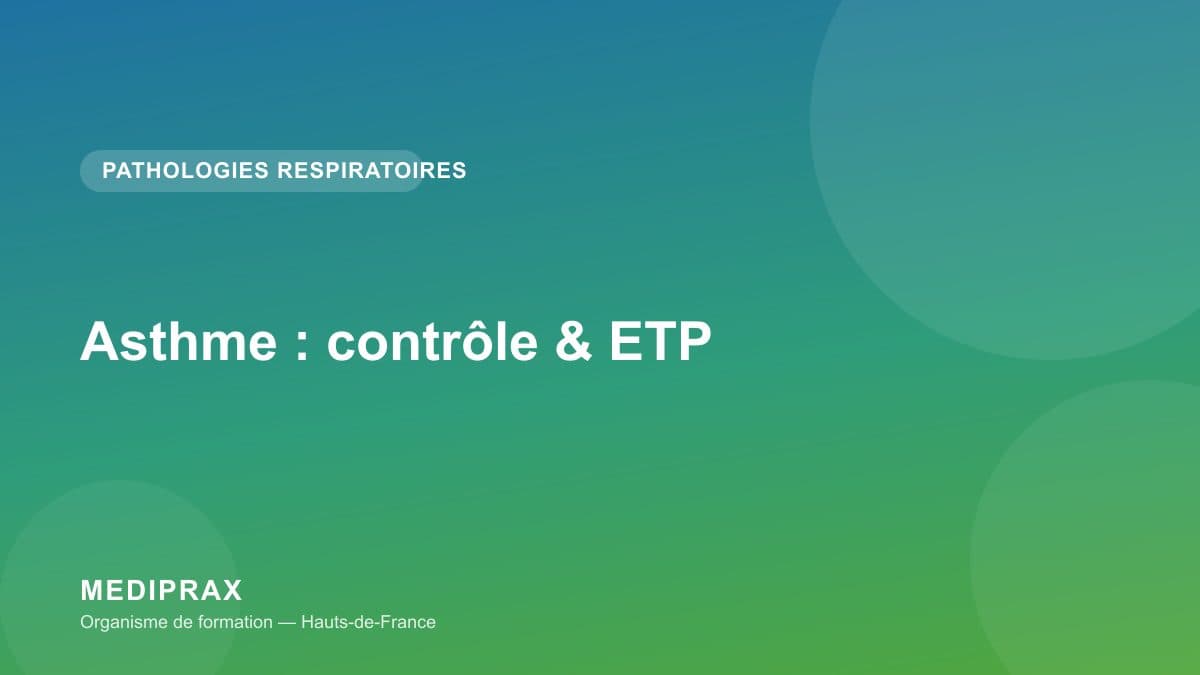 Illustration de la formation Asthme : contrôle et éducation thérapeutique
