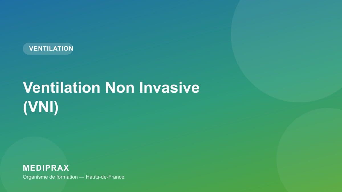 Illustration de la formation Ventilation Non Invasive (VNI) en pratique